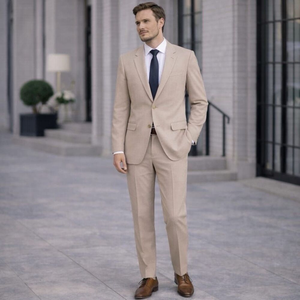 INDOCHINO Sport Coat Blazer WOOL LINEN Blend Size‎ 42R Jacket 1 Button Designer
